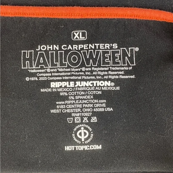 Ripple Junction John Carpenter’s Halloween Movie Graphic Black Tank Top Shirt XL - Picture 6 of 9